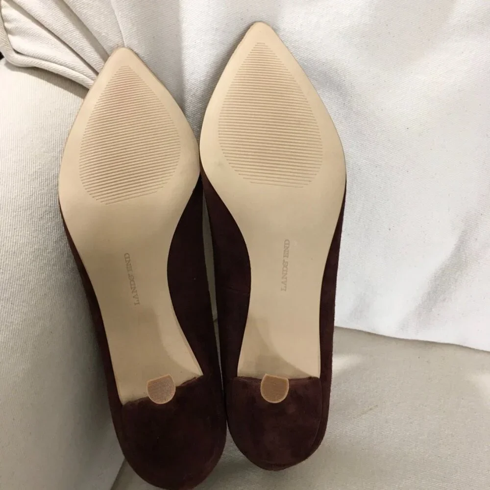 Lands End Peep Toe Pumps Sz 9B NWOT